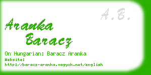 aranka baracz business card